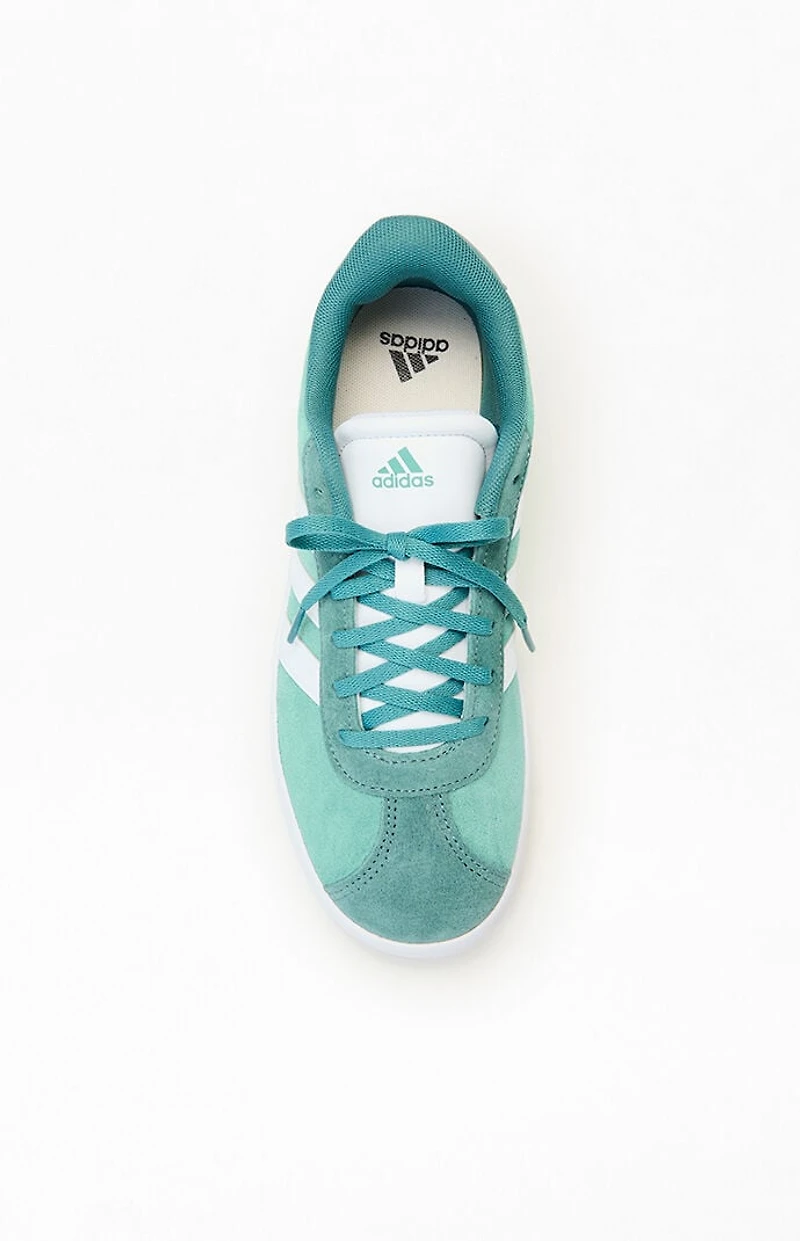 adidas Kids Green & White VL Court 3.0 Shoes