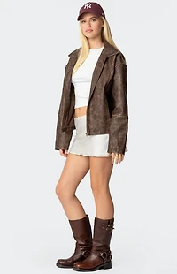 Edikted Bexley Bow Satin Mini Skirt