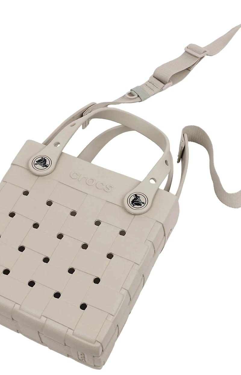Crocs Beige Small Woven Crocssbody Tote Bag