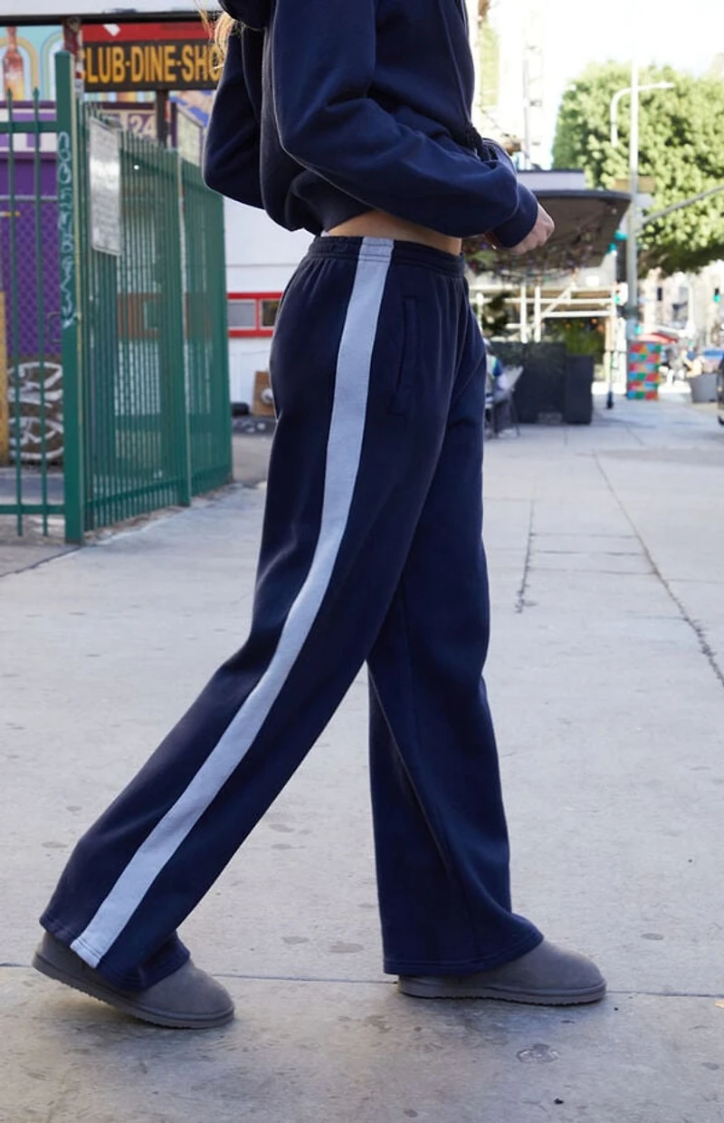John Galt Navy Side Stripe Anastasia Sweatpants
