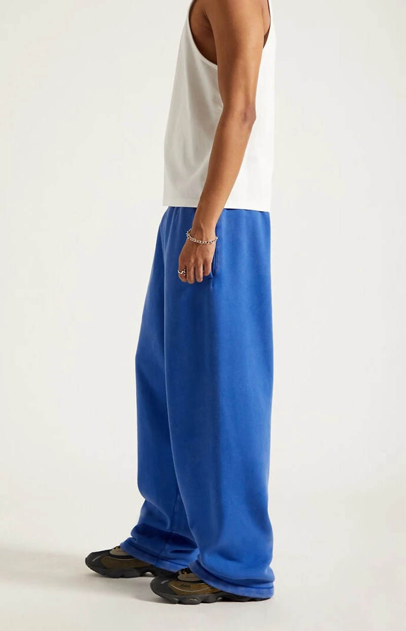 Pacsun Blue Washed Fleece Extreme Baggy Sweatpants