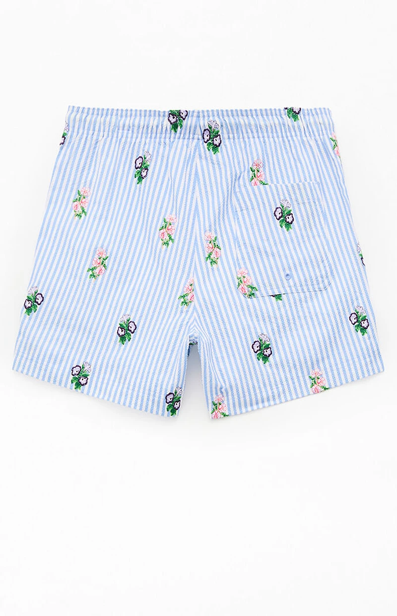 Pacsun Striped Bouquet 4.5" Swim Trunks