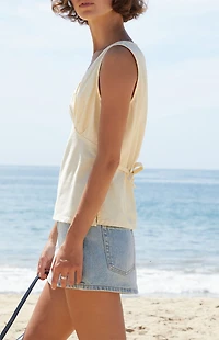 John Galt Yellow Rafaela Top