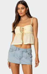 Edikted Loula Tie Front Tank Top