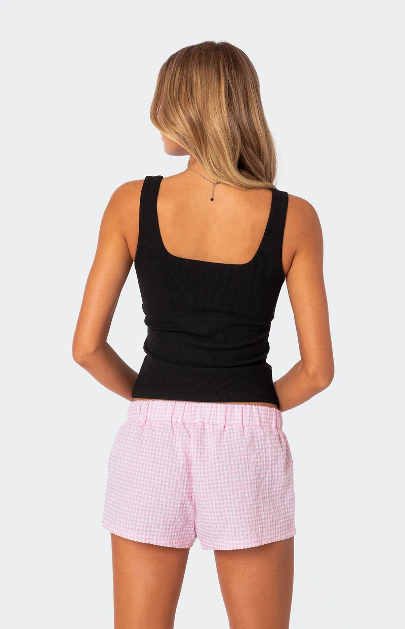 Edikted Lola Ribbed Tank Top