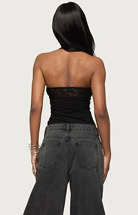 Edikted Lielle Lacey Layered Halter Top