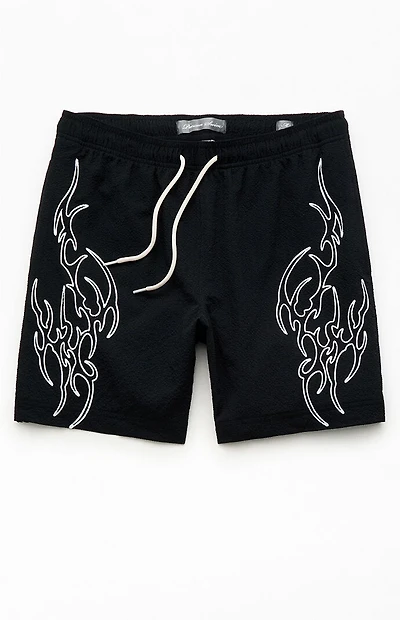 Pacsun Tribe Seersucker 6.5" Swim Trunks