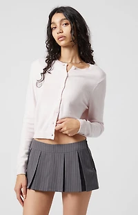 Beverly and Beck Pinstripe Pleated Micro Mini Skort