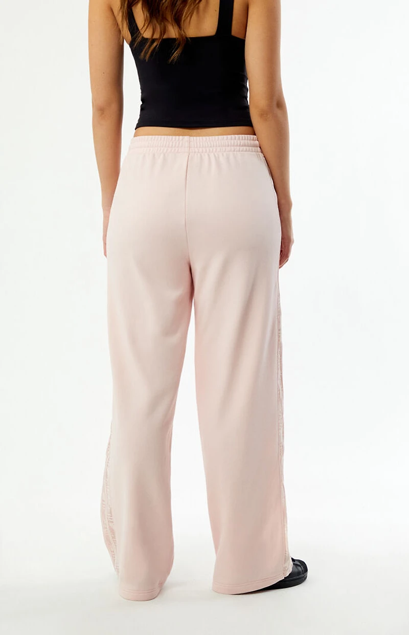 adidas Light Pink Firebird Lace Baggy Track Pants