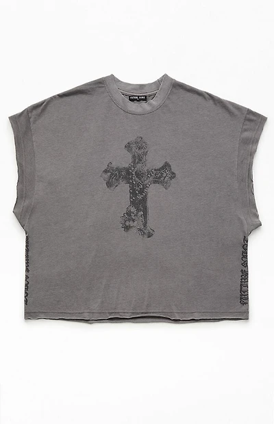 FUTURE SAINT Refuse Limits Cropped Muscle T-Shirt