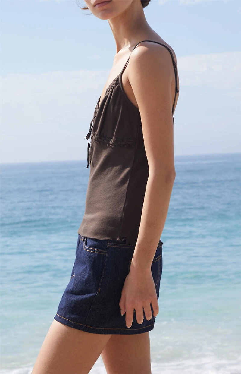 John Galt Brown Arden Tank Top