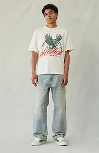 Pacsun Dylan Baggy Jeans Ripped Light Blue Tint