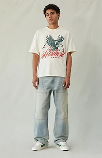 Pacsun Dylan Baggy Jeans Ripped Light Blue Tint