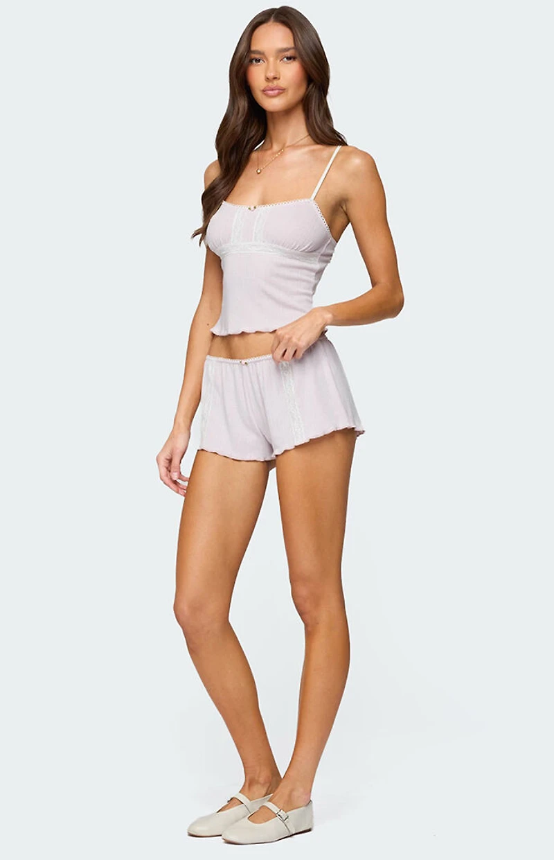 Edikted Sephi Lacey Pointelle Tank Top