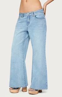 Edikted Petite Low Rise Wide Leg Jeans