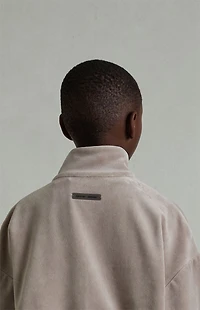 Fear of God ESSENTIALS Kids Smoke Grey Classic Fit Velour Track Jacket
