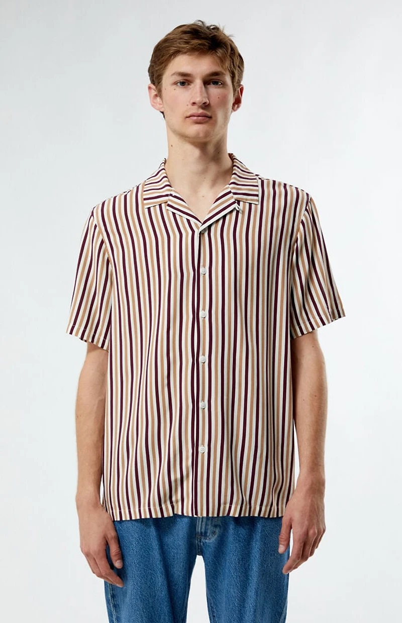 Pacsun Caleb Stripe Camp Shirt