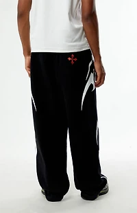 Pacsun Black Tribal Fleece Baggy Sweatpants