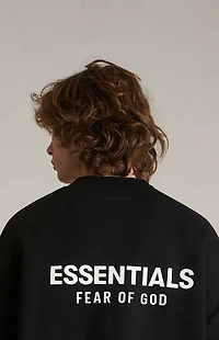 Fear of God ESSENTIALS Black Fleece Crew Neck Sweatshirt