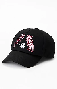 Olympics Milano Cortina Team USA Embroidered Flag & Rings Snapback Hat