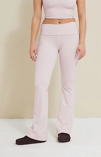 PAC 1980 WHISPER Active Fold-Over Waistband Flare Yoga Pants