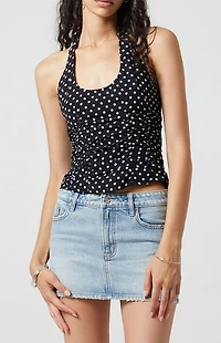 Beverly and Beck Valentina Polka Dot Halter Top