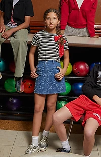 Pacsun Kids Star Denim Mini Skirt