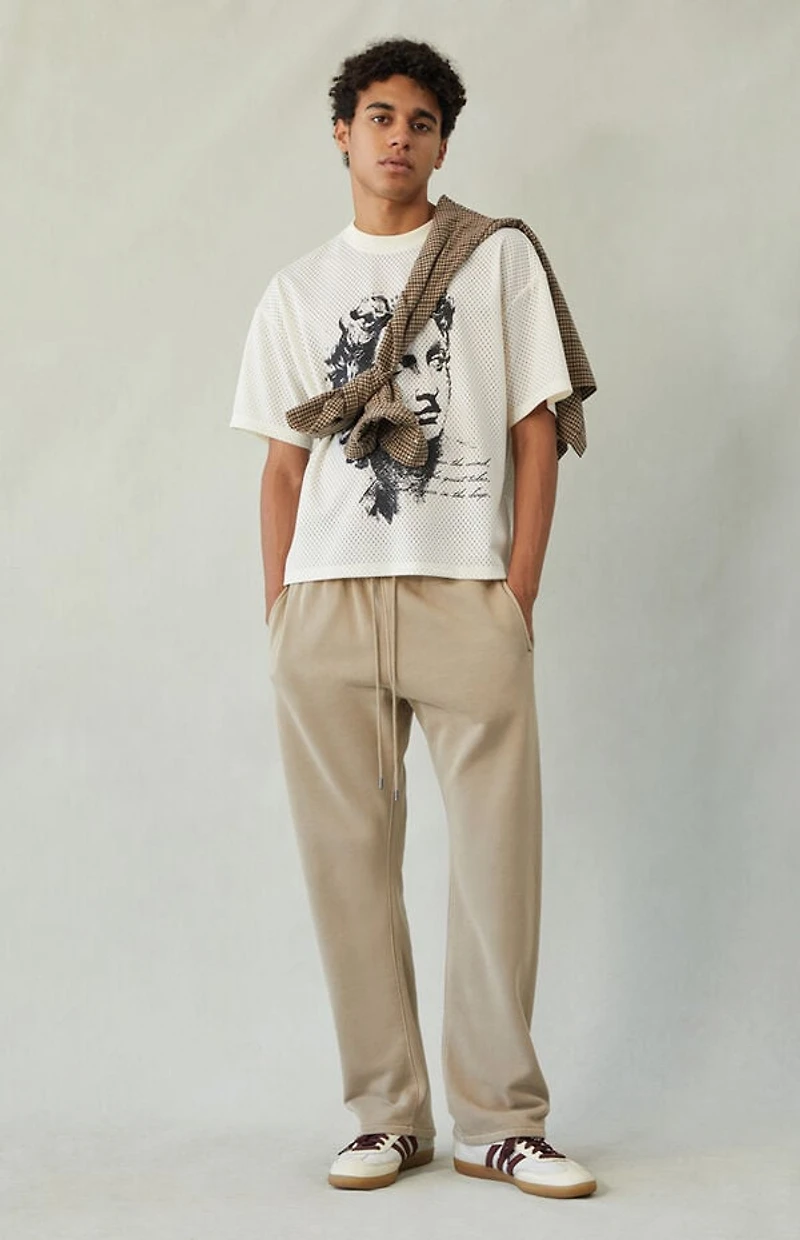 Pacsun Tan Straight Leg Sweatpants