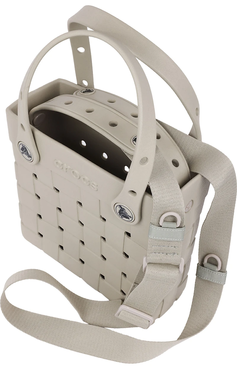 Crocs Beige Small Woven Crocssbody Tote Bag