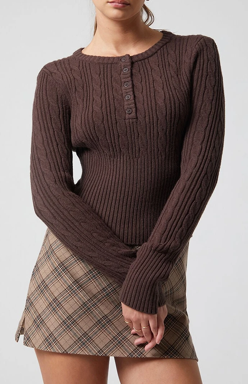 Beverly and Beck Kaila Cable Knit Sweater