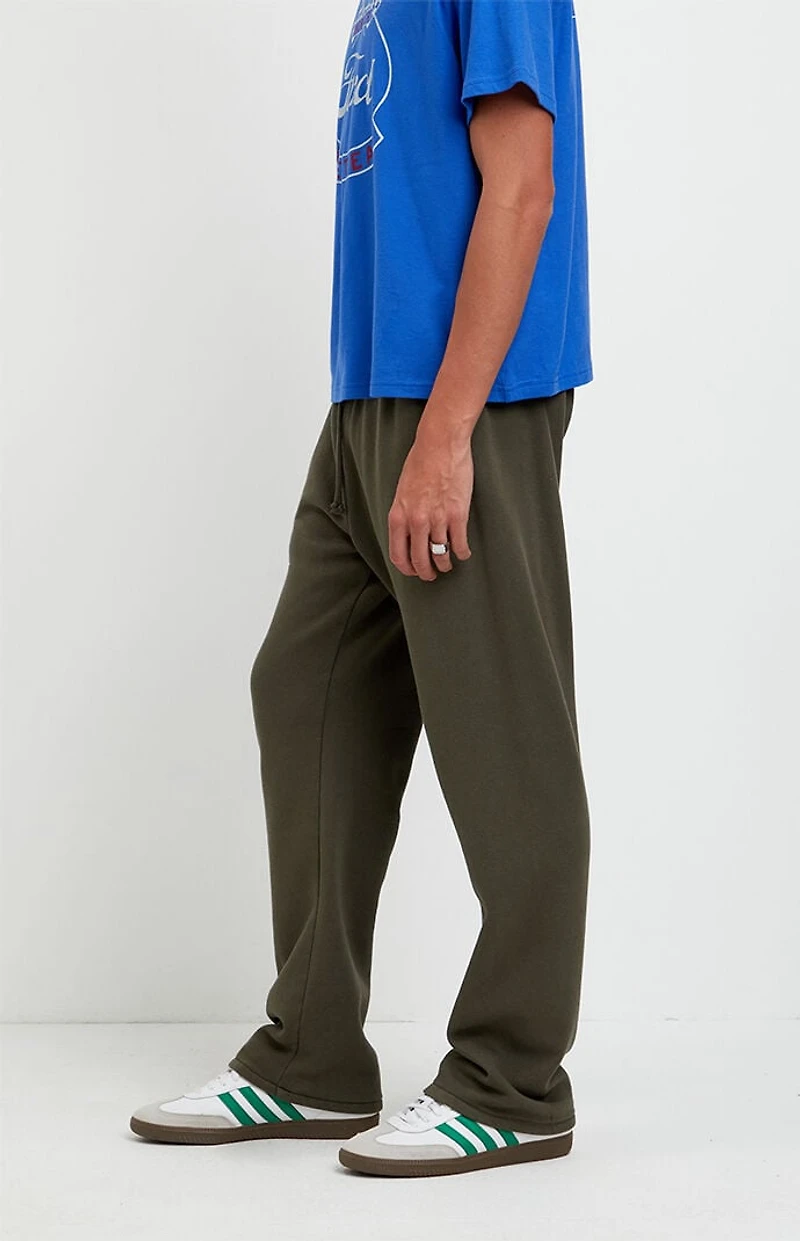 Pacsun Olive Johnny Fleece Straight Sweatpants