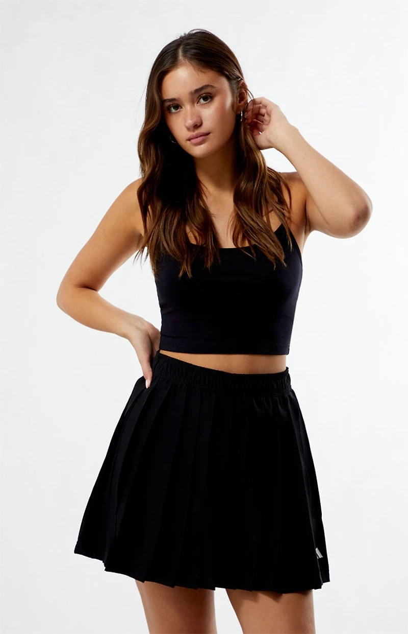adidas Black Tiro Q2 Pleated Mini Skirt