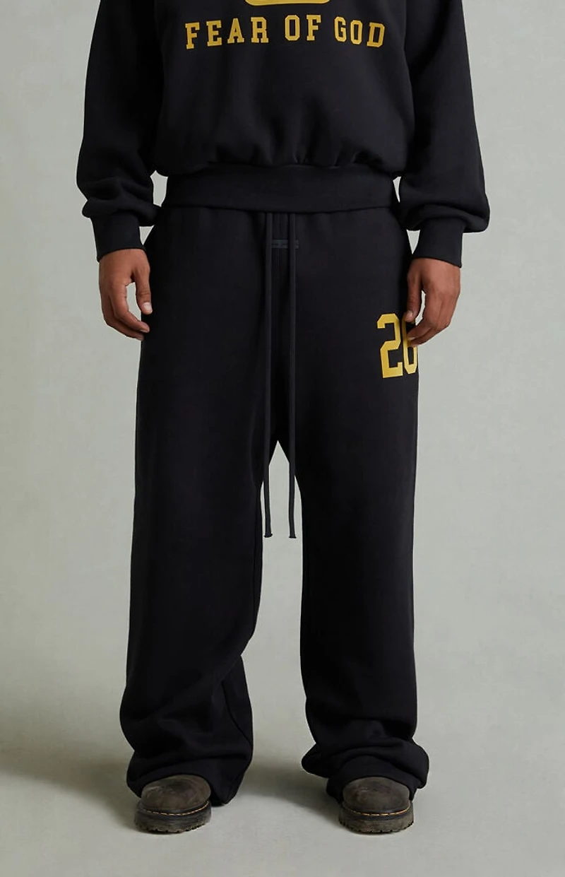 Fear of God ESSENTIALS Vintage Black Lounge Fleece Baggy Sweatpants