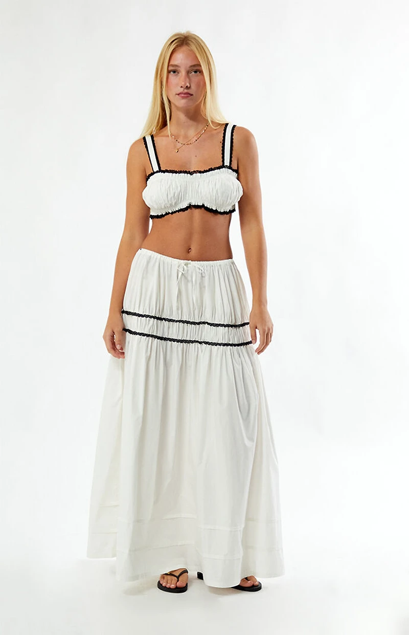 WEWOREWHAT Tiered Midi Skirt