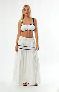 WEWOREWHAT Tiered Midi Skirt