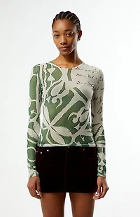 The Met x Pacsun Fairytale Mesh Long Sleeve Top