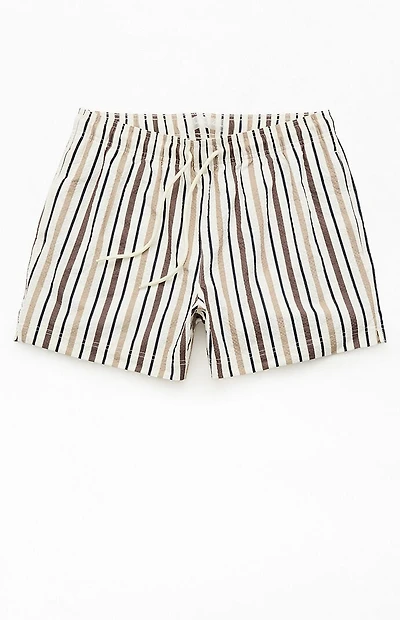Pacsun Atoll Striped Seersucker 5" Swim Trunks