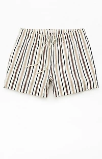 Pacsun Atoll Striped Seersucker 5" Swim Trunks