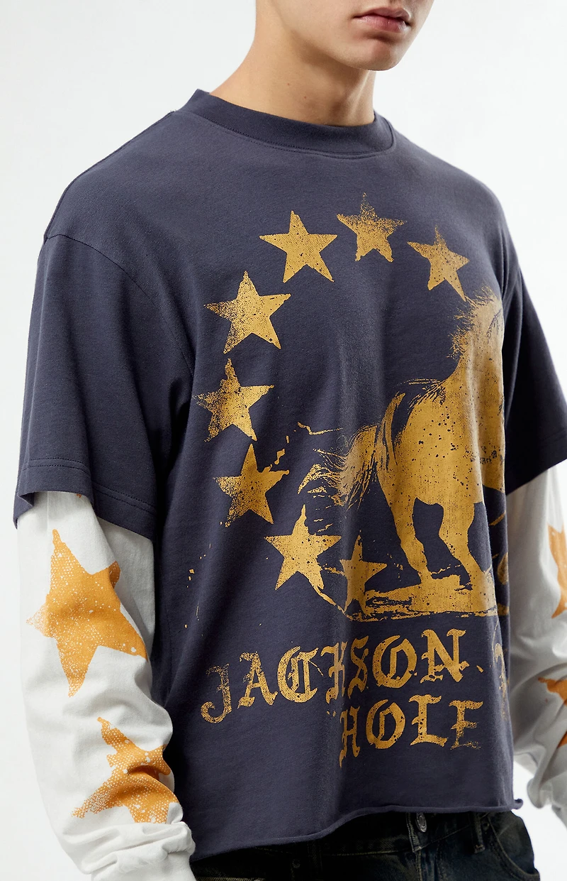 Pacsun Jackson Hole 2fer Long Sleeve T-Shirt
