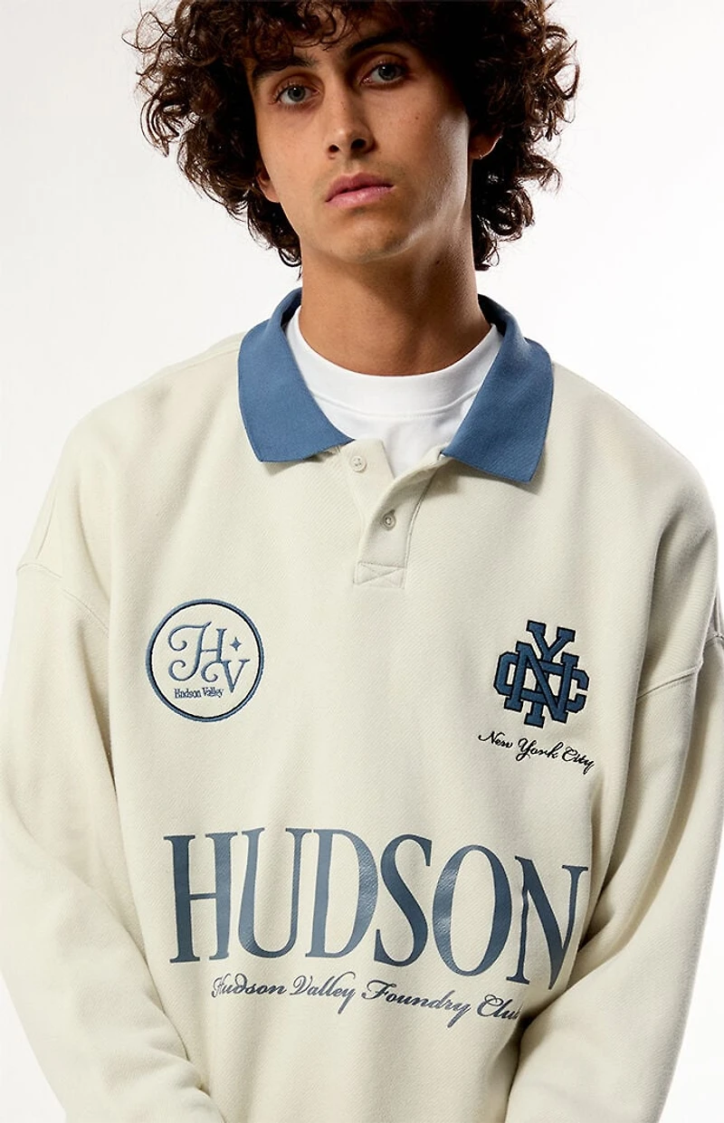 Pacsun Hudson Long Sleeve Rugby Polo Shirt