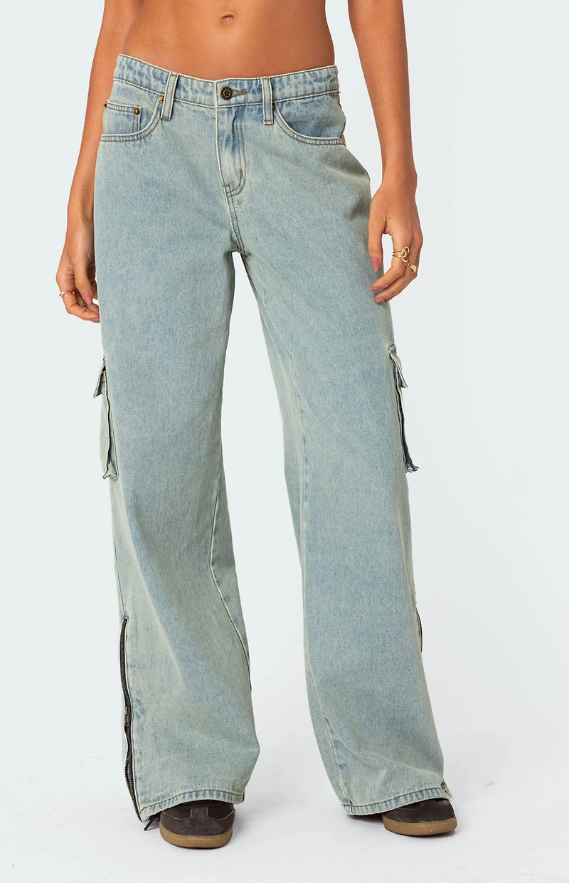 Edikted Andi Low Rise Cargo Jeans