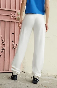 John Galt White Hilary Yoga Sweatpants