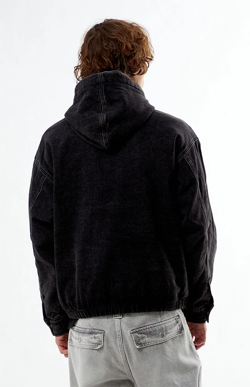 Pacsun Black Wash Hooded Jacket