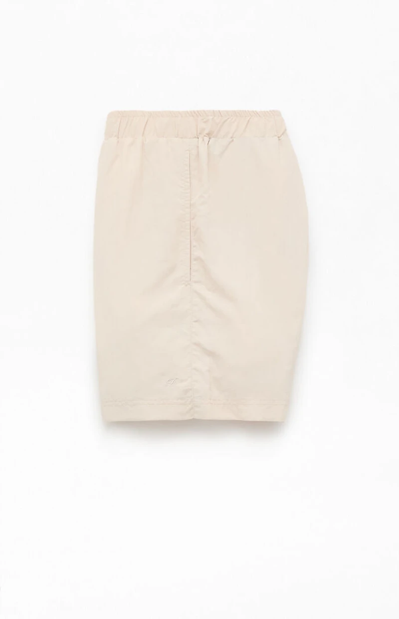 Pacsun Oatmeal Baggy 4.5" Swim Trunks