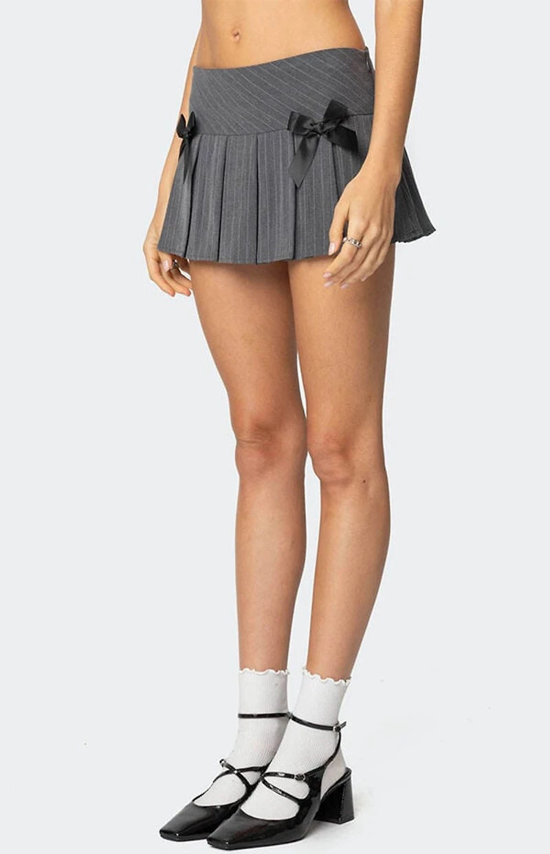 Edikted Bowen Pinstripe Pleated Mini Skort