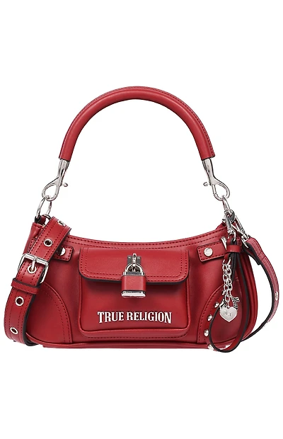 True Religion Red Moto Charm Shoulder Bag