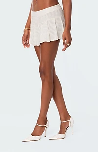 Edikted Kiera Pleated Knit Mini Skirt