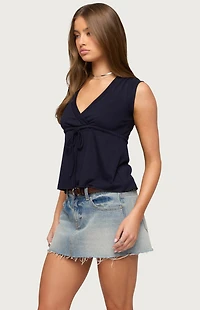 Edikted Rusanna V Neck Babydoll Top