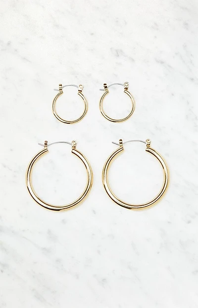 John Galt 2 Pack Hoop Earrings