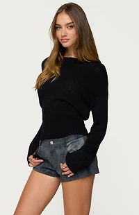 Edikted Tezi Boat Neck Light Knit Top